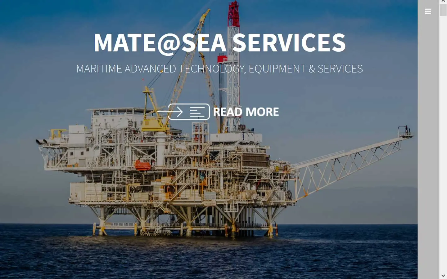 Screenshot der Website von MateAtSea